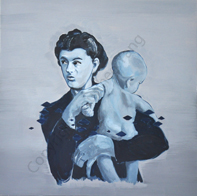 "Mother and Child III", 80 x 80 cm, öl auf Leinwand, 2012